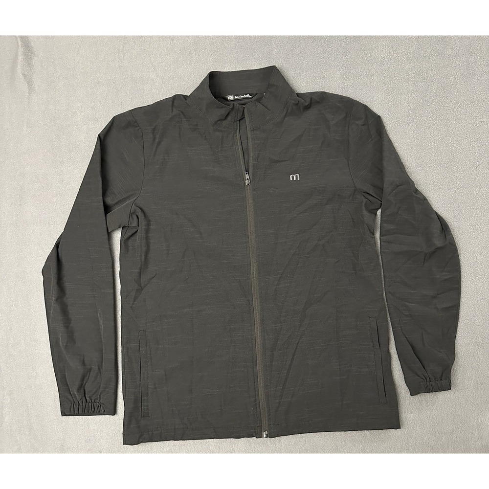 Travis Mathew Road Soda Jacket Mens Large Black Full Zip Golf Lightweight